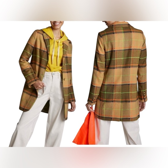 Vilagallo Jackets & Blazers - Antrhropologie Vilagallo Multicolor Plaid